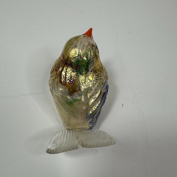 Made in Murano Italy Blown Glass 2 Birds Vintage Multicolor 3.5"x 2.5" - Picture 10 of 13
